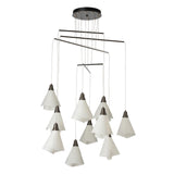 Hubbardton Forge 2025 Dark Smoke Spun Frost (SH) Standard Mobius 10-Light Mobile Pendant