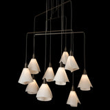 Hubbardton Forge 2025 Dark Smoke Spun Frost (SH) Standard Mobius 10-Light Mobile Pendant