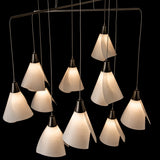 Hubbardton Forge 2025 Dark Smoke Spun Frost (SH) Standard Mobius 10-Light Mobile Pendant