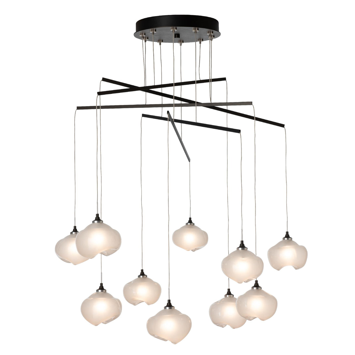 Hubbardton Forge 2025 Oil Rubbed Bronze Frosted Glass (FD) Standard Ume 10-Light Mobile Pendant