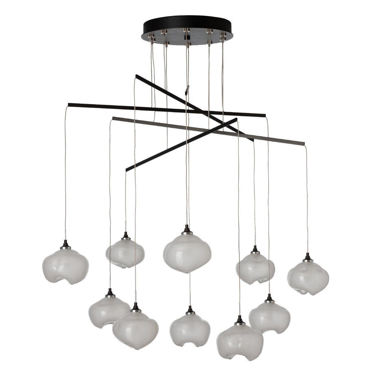 Hubbardton Forge 2025 Oil Rubbed Bronze Frosted Glass (FD) Standard Ume 10-Light Mobile Pendant