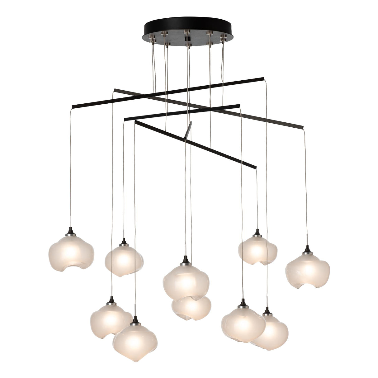Hubbardton Forge 2025 Oil Rubbed Bronze Frosted Glass (FD) Standard Ume 10-Light Mobile Pendant
