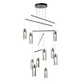 Hubbardton Forge 2025 Ink Clear Glass (ZM) Standard Exos 10-Light Mobile Pendant