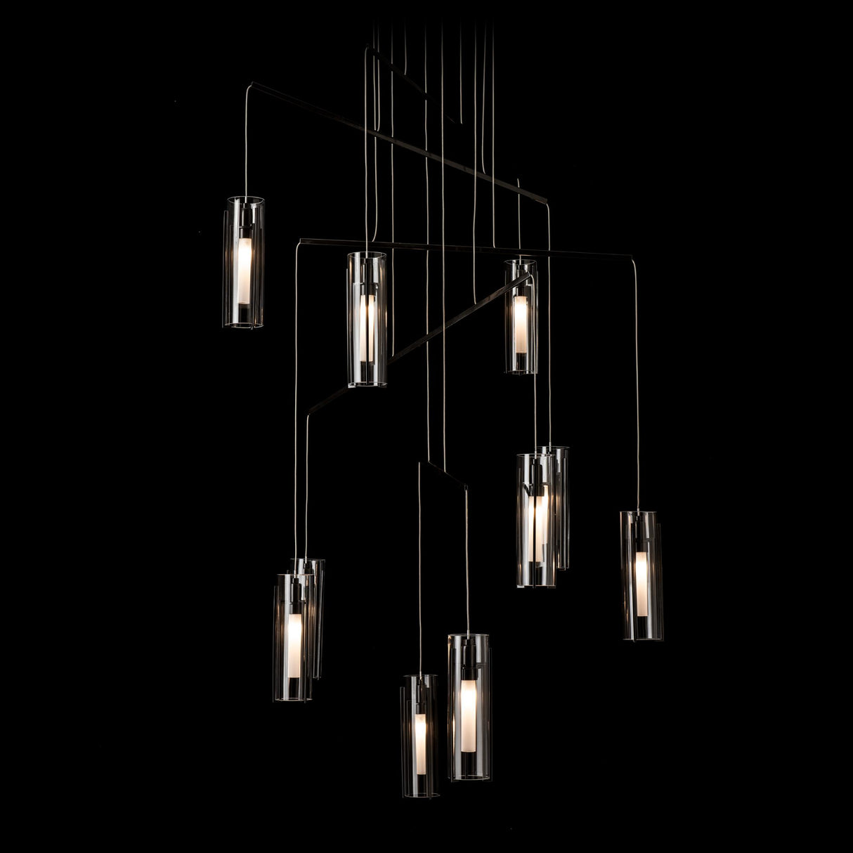 Hubbardton Forge 2025 Ink Clear Glass (ZM) Standard Exos 10-Light Mobile Pendant
