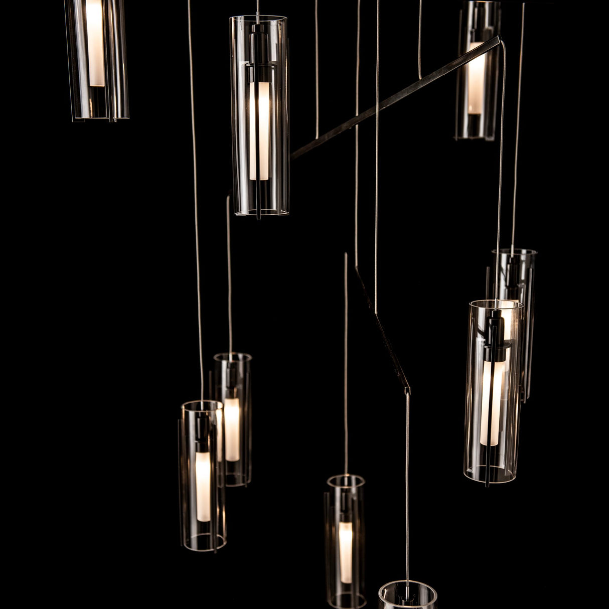 Hubbardton Forge 2025 Ink Clear Glass (ZM) Standard Exos 10-Light Mobile Pendant