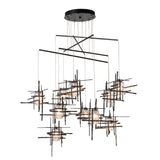Hubbardton Forge 2025 Oil Rubbed Bronze Seeded Clear Glass (II) Standard Tura 10-Light Seeded Glass Mobile Pendant