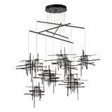 Hubbardton Forge 2025 Oil Rubbed Bronze Seeded Clear Glass (II) Standard Tura 10-Light Seeded Glass Mobile Pendant