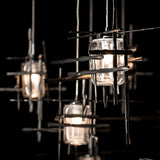 Hubbardton Forge 2025 Oil Rubbed Bronze Seeded Clear Glass (II) Standard Tura 10-Light Seeded Glass Mobile Pendant