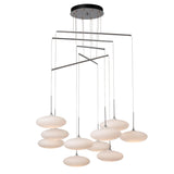Hubbardton Forge 2025 Vintage Platinum Shell Glass (GS) Standard Clouds 10-Light Mobile Pendant