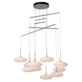 Hubbardton Forge 2025 Vintage Platinum Shell Glass (GS) Standard Clouds 10-Light Mobile Pendant