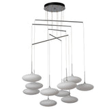Hubbardton Forge 2025 Vintage Platinum Shell Glass (GS) Standard Clouds 10-Light Mobile Pendant