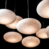 Hubbardton Forge 2025 Vintage Platinum Shell Glass (GS) Standard Clouds 10-Light Mobile Pendant