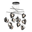Hubbardton Forge 2025 Ink Opal Glass (GG) Standard Riza 10-Light Mobile Pendant