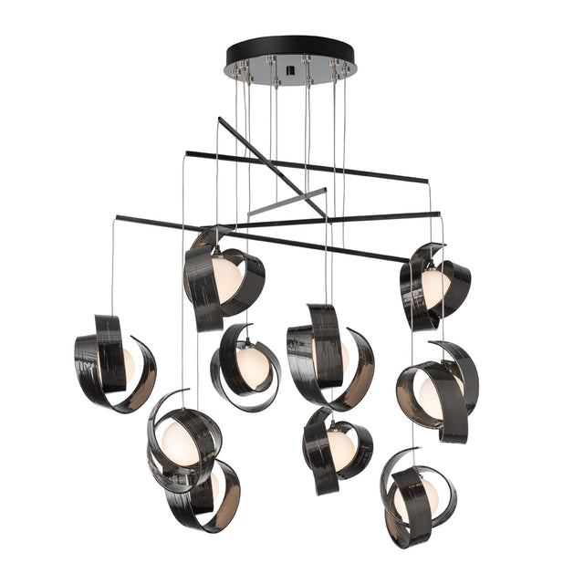 Hubbardton Forge 2025 Ink Opal Glass (GG) Standard Riza 10-Light Mobile Pendant