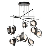 Hubbardton Forge 2025 Ink Opal Glass (GG) Standard Riza 10-Light Mobile Pendant
