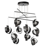 Hubbardton Forge 2025 Ink Opal Glass (GG) Standard Riza 10-Light Mobile Pendant