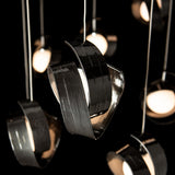 Hubbardton Forge 2025 Ink Opal Glass (GG) Standard Riza 10-Light Mobile Pendant