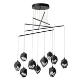 Hubbardton Forge 2025 Black Black Crystal (BP) Standard Chrysalis 10-Light Small Crystal Mobile Pendant