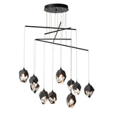 Hubbardton Forge 2025 Black Black Crystal (BP) Standard Chrysalis 10-Light Small Crystal Mobile Pendant