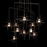 Hubbardton Forge 2025 Oil Rubbed Bronze Cast Glass (YC) Standard Tura 10-Light Frosted Glass Mobile Pendant