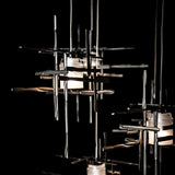 Hubbardton Forge 2025 Oil Rubbed Bronze Cast Glass (YC) Standard Tura 10-Light Frosted Glass Mobile Pendant