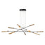 Hubbardton Forge 2025 Black Modern Brass Frosted Gradient Glass (WC) LONG Flight 10-Light Pendant