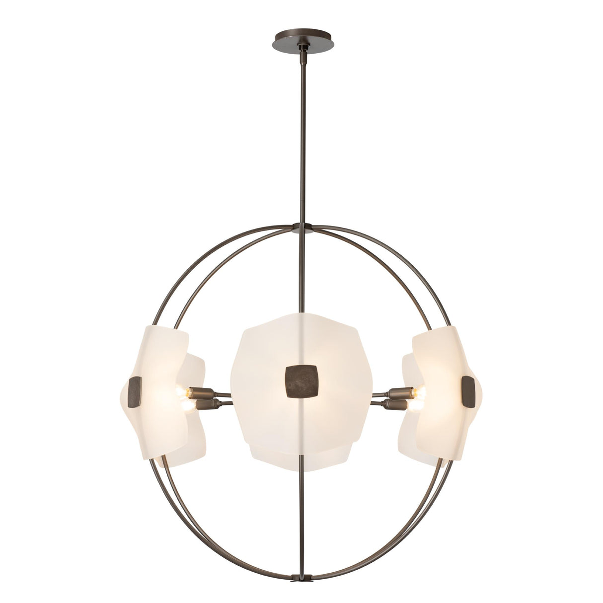 Hubbardton Forge 2025 Dark Smoke Frosted Glass (FD) Multi Astra Orb Small Pendant