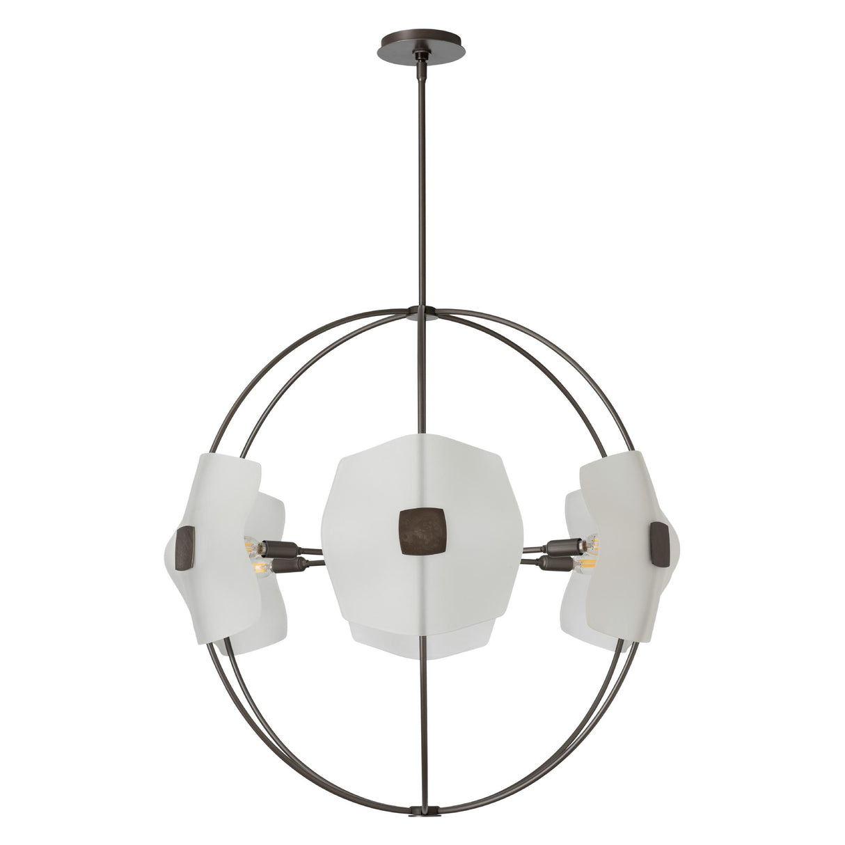 Hubbardton Forge 2025 Dark Smoke Frosted Glass (FD) Multi Astra Orb Small Pendant