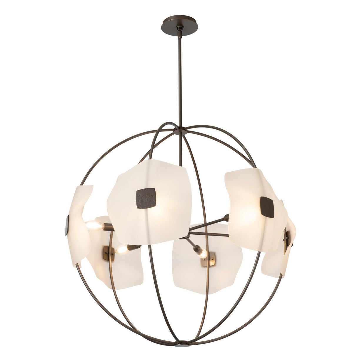 Hubbardton Forge 2025 Dark Smoke Frosted Glass (FD) Multi Astra Orb Small Pendant