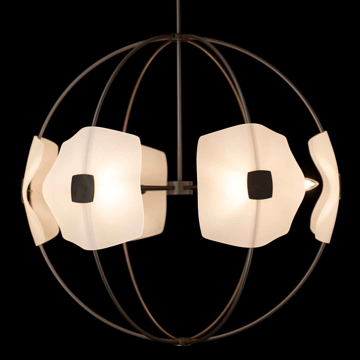 Hubbardton Forge 2025 Dark Smoke Frosted Glass (FD) Multi Astra Orb Small Pendant