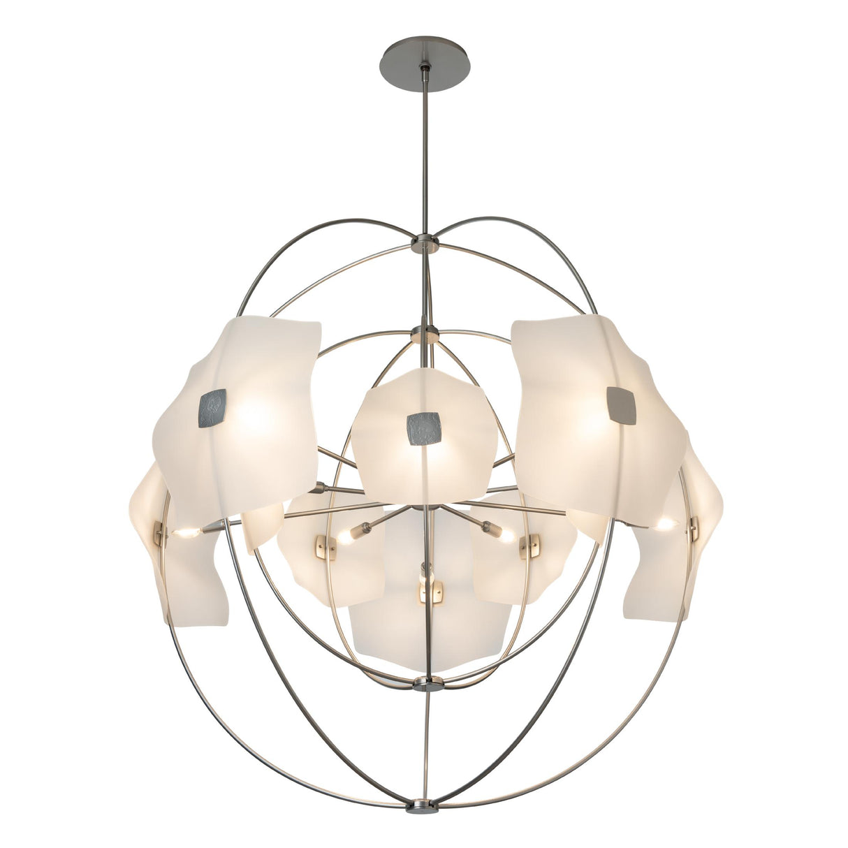 Hubbardton Forge 2025 Sterling Frosted Glass (FD) Multi Astra Orb Large Pendant