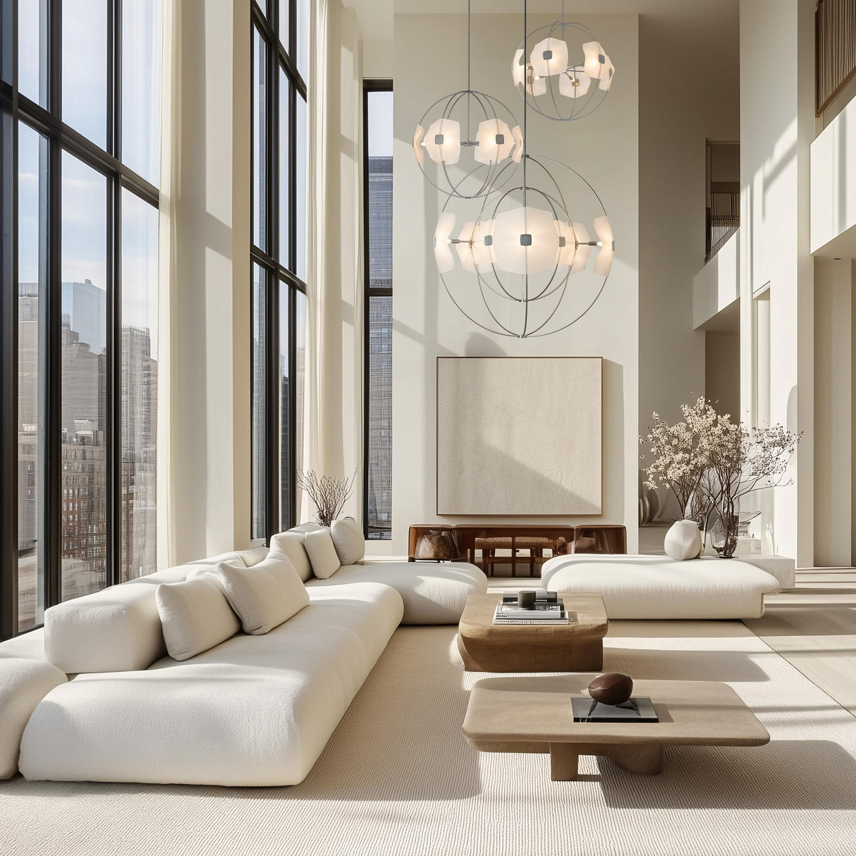 Hubbardton Forge 2025 Sterling Frosted Glass (FD) Multi Astra Orb Large Pendant