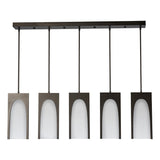 Hubbardton Forge 2024 Oil Rubbed Bronze Seeded Clear Glass (II) Multi Cypress 5-Light Pendant