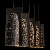 Hubbardton Forge 2024 Oil Rubbed Bronze Seeded Clear Glass (II) Multi Cypress 5-Light Pendant