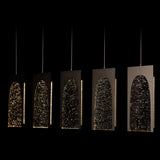 Hubbardton Forge 2024 Oil Rubbed Bronze Seeded Clear Glass (II) Multi Cypress 5-Light Pendant