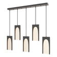 Hubbardton Forge 2024 Natural Iron Seeded Clear Glass (II) Multi Cypress 5-Light Pendant