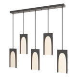 Hubbardton Forge 2024 Natural Iron Seeded Clear Glass (II) Multi Cypress 5-Light Pendant