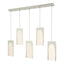 Hubbardton Forge 2024 Sterling Seeded Clear Glass (II) Multi Cypress 5-Light Pendant