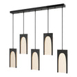Hubbardton Forge 2024 Ink Seeded Clear Glass (II) Multi Cypress 5-Light Pendant