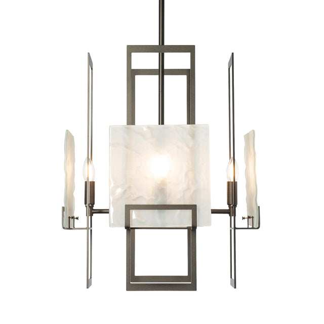 Hubbardton Forge 2025 Oil Rubbed Bronze Frosted Glass (FD) Multi Geo 4-Light Pendant