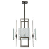 Hubbardton Forge 2025 Oil Rubbed Bronze Frosted Glass (FD) Multi Geo 4-Light Pendant