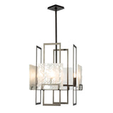 Hubbardton Forge 2025 Oil Rubbed Bronze Frosted Glass (FD) Multi Geo 4-Light Pendant