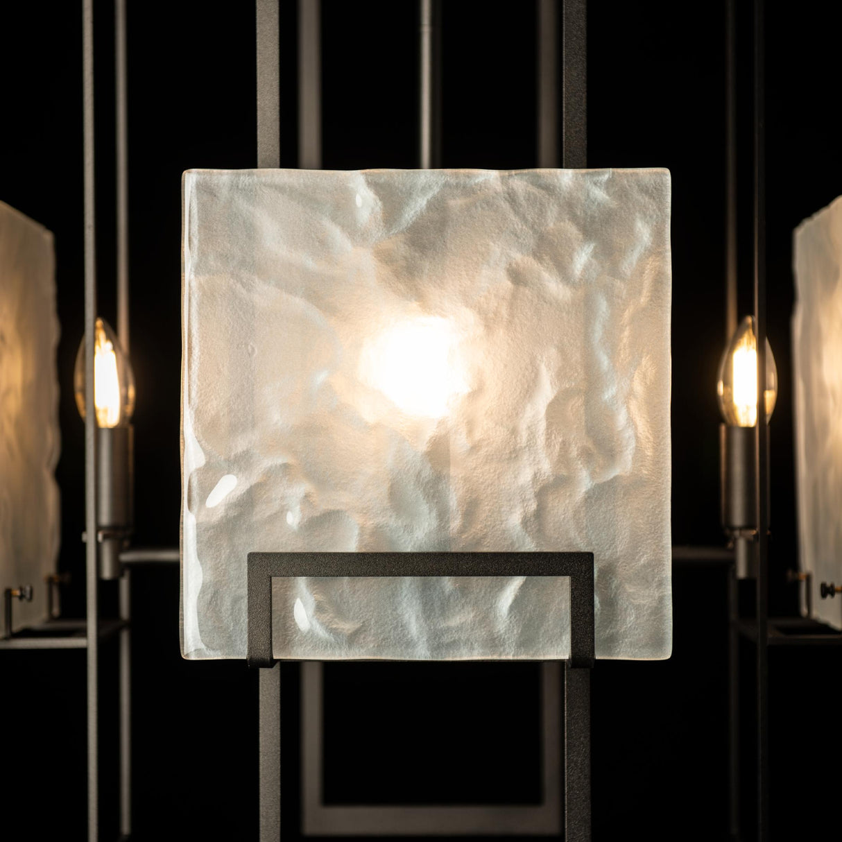 Hubbardton Forge 2025 Oil Rubbed Bronze Frosted Glass (FD) Multi Geo 4-Light Pendant