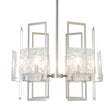 Hubbardton Forge 2025 Sterling Clear Glass (ZM) Multi Geo 6-Light Pendant