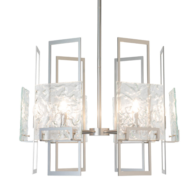 Hubbardton Forge 2025 Sterling Clear Glass (ZM) Multi Geo 6-Light Pendant