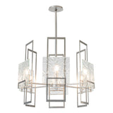 Hubbardton Forge 2025 Sterling Clear Glass (ZM) Multi Geo 6-Light Pendant