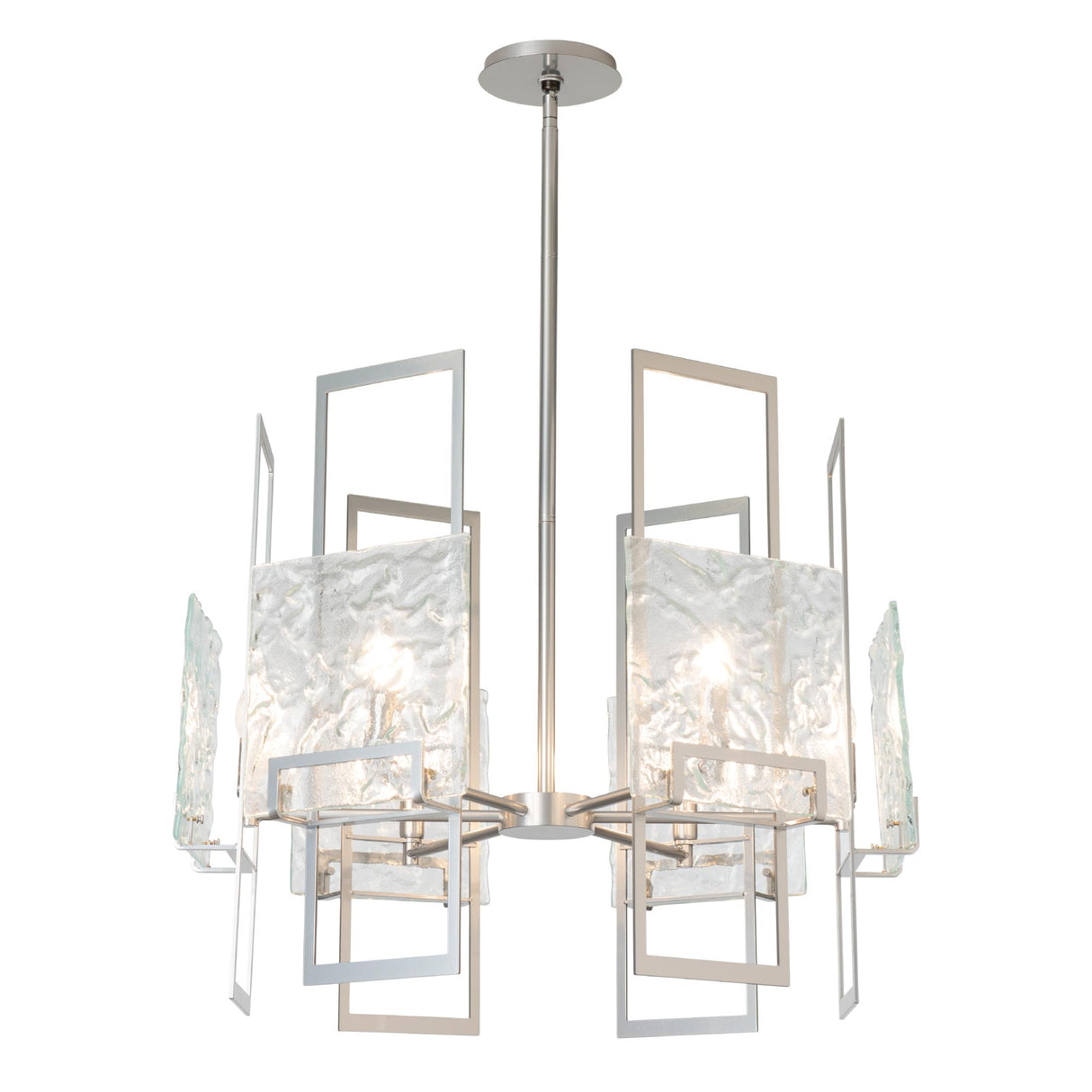 Hubbardton Forge 2025 Sterling Clear Glass (ZM) Multi Geo 6-Light Pendant