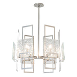 Hubbardton Forge 2025 Sterling Clear Glass (ZM) Multi Geo 6-Light Pendant