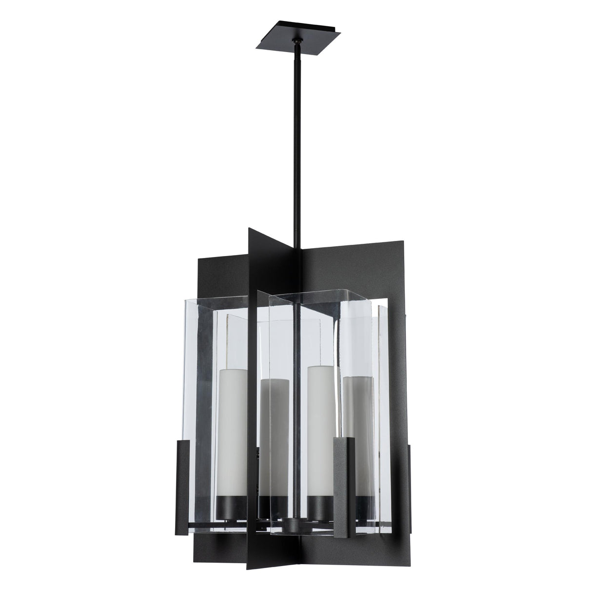 Hubbardton Forge 2025 Black Clear Glass (ZM) Multi Summit Lantern