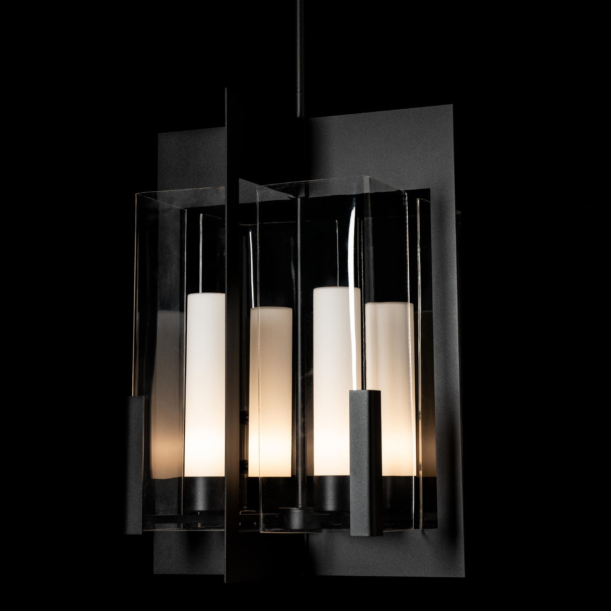 Hubbardton Forge 2025 Black Clear Glass (ZM) Multi Summit Lantern